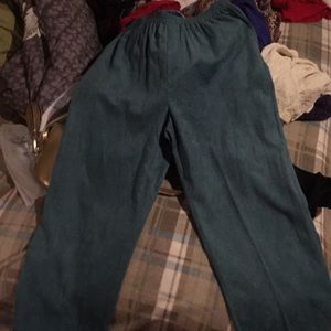 Greenish pants. Super cute and comfy
